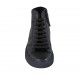 Zapato para hombre con cordones, cremallera y plantilla extraible en piel y gamuza negra - Tallas disponibles:  37, 38, 47, 48, 50