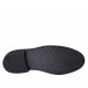 Men's highfronted shoe with rubber band and captoe in black leather 