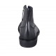 Men's laced ankle boot with zipper in black leather - Available sizes:  37, 38, 47, 48, 50