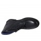 Bottine avec lacets et fermeure éclair pour hommes en cuir noir - Pointures disponibles:  37, 38, 47, 48, 50