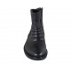 Botin con cremallera para hombres en piel negra - Tallas disponibles:  37, 38, 47, 48, 49, 50