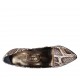 Decolté da donna in pelle stampata beige e marrone tacco 11 - Misure disponibili: 31, 32, 33, 34, 42, 45, 46, 47