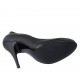 Decolté da donna in pelle nera tacco 11 - Misure disponibili: 31, 32, 33, 34, 42, 43, 44, 46