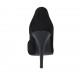 Woman's pointy pump shoe in black suede heel 11