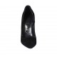 Woman's pointy pump shoe in black suede heel 11 - Available sizes:  43, 44, 45