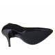 Woman's pointy pump shoe in black suede heel 11 - Available sizes:  43, 44, 45