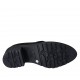 Woman's highfronted shoe with elastics, studs and chain in black suede heel 5 - Available sizes:  32, 33, 34, 42, 43, 44
