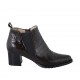 Bottines à bout pointu pour femmes avec fermeture éclair, goujons et elastique en cuir imprimé marron talon 5 - Pointures disponibles:  32, 33, 34, 42, 43, 44