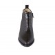 Bottines à bout pointu pour femmes avec fermeture éclair, goujons et elastique en cuir imprimé marron talon 5 - Pointures disponibles:  32, 33, 34, 42, 43, 44