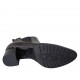 Stivaletto a punta da donna con cerniera, borchie ed elastico in pelle stampata nera tacco 5 - Misure disponibili: 32, 33, 34, 42, 43, 44