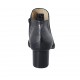 Woman's pointy ankle boot with zipper, studs and elastic band in black printed leather heel 5 - Available sizes:  33, 42, 43, 44