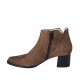 Bottines à bout pointu pour femmes avec fermeture éclair et goujons en daim marron talon 5 - Pointures disponibles:  33, 34, 42, 43, 44