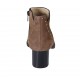 Bottines à bout pointu pour femmes avec fermeture éclair et goujons en daim marron talon 5 - Pointures disponibles:  33, 34, 42, 43, 44