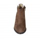 Bottines à bout pointu pour femmes avec fermeture éclair et goujons en daim marron talon 5 - Pointures disponibles:  33, 34, 42, 43, 44