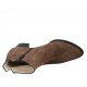 Bottines à bout pointu pour femmes avec fermeture éclair et goujons en daim marron talon 5 - Pointures disponibles:  33, 34, 42, 43, 44