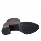 Botines para mujer con cremallera y tachuelas en gamuza gris tacon 5 - Tallas disponibles:  32, 33, 34, 42, 43, 44