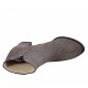 Woman's ankle boot with zipper and studs in grey suede heel 5 - Available sizes:  32, 33, 34, 42, 43, 44