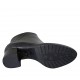 Botines para mujer con cremallera y tachuelas en piel negra tacon 5 - Tallas disponibles:  32, 33, 34, 42, 43