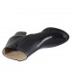 Botines pour femmes avec fermeture éclair et goujons en cuir noir talon 5 - Pointures disponibles:  32, 33, 34, 42, 43