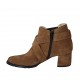 Bottines pour femmes avec elastique, fermeture éclair et boucle en daim marron talon 5 - Pointures disponibles:  32, 33, 34, 42, 43, 44