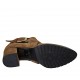 Stivaletto da donna con elastico, cerniera e fibbia in camoscio marrone tacco 5 - Misure disponibili: 32, 33, 34, 42, 43, 44