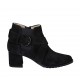 Bottines pour femmes avec elastique, fermeture éclair et boucle en daim noir talon 5 - Pointures disponibles:  32, 33, 34, 42, 43