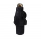 Woman's ankle boot with elastic, zipper and buckle in black suede heel 5 - Available sizes:  32, 33, 34, 42, 43