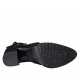 Woman's ankle boot with elastic, zipper and buckle in black suede heel 5 - Available sizes:  32, 33, 34, 42, 43