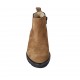 Bottines pour femmes avec fermeture éclair, goujons et goujons en daim brun clair talon 5 - Pointures disponibles:  32, 42, 43, 44