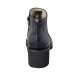 Bottines pour femmes avec fermeture éclair, goujons et elastique en cuir imprimé noir talon 5 - Pointures disponibles:  32, 33, 42, 43, 44