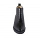 Bottines pour femmes avec fermeture éclair, goujons et elastique en cuir imprimé noir talon 5 - Pointures disponibles:  32, 33, 42, 43, 44