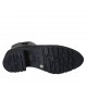 Woman's ankle boot with zipper, studs and elastic band in black printed leather heel 5 - Available sizes:  32, 33, 42, 43, 44
