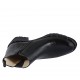 Woman's ankle boot with zipper, studs and elastic band in black printed leather heel 5 - Available sizes:  32, 33, 42, 43, 44