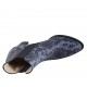 Stivaletto a punta da donna con elastici in pelle stampata blu tacco 7 - Misure disponibili: 33, 34, 42, 43, 44