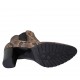 Stivaletto a punta da donna con elastici in pelle stampata cuoio tacco 7 - Misure disponibili: 33, 34, 42, 43, 44