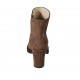 Bottines pour femmes avec fermeture éclair et goujons en daim marron talon 7 - Pointures disponibles:  32, 42, 43, 44