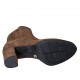 Bottines pour femmes avec fermeture éclair et goujons en daim marron talon 7 - Pointures disponibles:  32, 42, 43, 44
