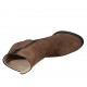 Bottines pour femmes avec fermeture éclair et goujons en daim marron talon 7 - Pointures disponibles:  32, 42, 43, 44