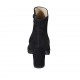 Bottines pour femmes avec fermeture éclair et goujons en daim noir talon 7 - Pointures disponibles:  32, 33, 34, 42, 43, 44