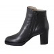Botines pour femmes avec fermeture éclair et goujons en cuir noir talon 7 - Pointures disponibles:  32, 33, 34, 42, 43, 44