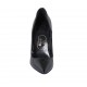 Zapato de salon a punta para mujer en charol negro con tacon 11 - Tallas disponibles:  31, 32, 47