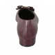Escarpin avec noeud en tissu pour femmes en cuir bordeaux talon 2 - Pointures disponibles:  33, 34, 42, 43, 44, 45