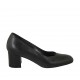 Runder Pumpschuh für Damen aus schwarzem Leder Absatz 5 - Verfügbare Größen:  32, 33, 43, 44, 45