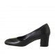 Runder Pumpschuh für Damen aus schwarzem Leder Absatz 5 - Verfügbare Größen:  32, 33, 43, 44, 45