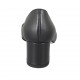 Woman's pump with rounded tip in black leather heel 5 - Available sizes:  32, 33, 43, 44, 45