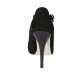 Zapato de salon para mujeres con cinturon salomé en gamuza negra tacon 11 - Tallas disponibles:  31, 32, 33, 34, 42, 43, 44, 45, 46