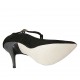 Zapato de salon para mujeres con cinturon salomé en gamuza negra tacon 11 - Tallas disponibles:  31, 32, 33, 34, 42, 43, 44, 45, 46