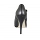 Zapato de salon para mujeres con cinturon salomé en piel negra tacon 11 - Tallas disponibles:  31, 32, 33, 34, 42, 44, 45, 46