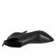 Woman's pointy ankle boot with posterior zipper in black leather heel 10 - Available sizes:  31, 32, 42, 45