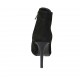 Stivaletto a punta da donna con cerniera in camoscio nero tacco 10 - Misure disponibili: 32, 33, 34, 42, 43, 44, 46, 47